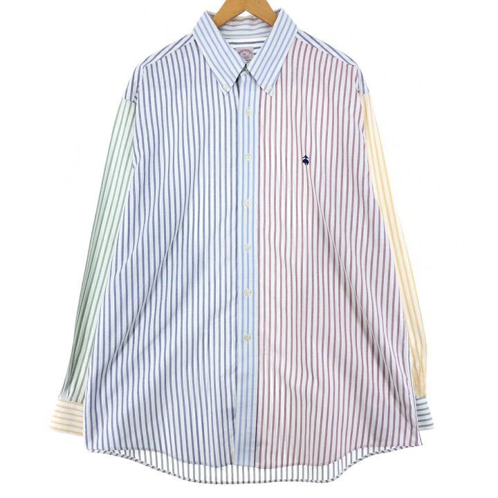 Brooks Brothers Brooks Brothers Beauty Pastel Patchwork Striped Oxford Shirt Size US S / EU 44-46 / 1 - 1 Thumbnail