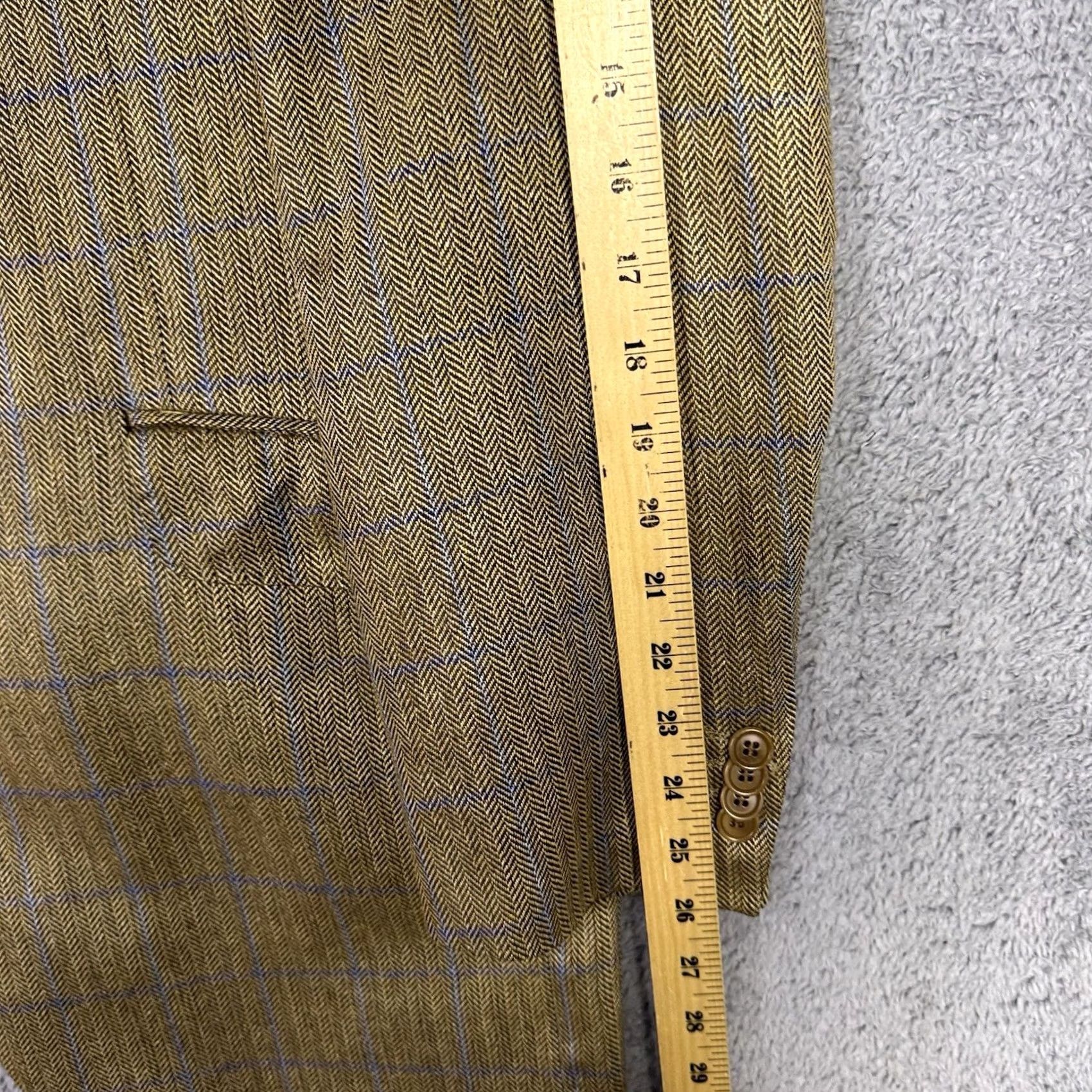 Vintage Coppley Sport Coat Mens 42T 100% Silk Windowpane Herringbone Blazer Suit Jacket Size 42R - 7 Thumbnail