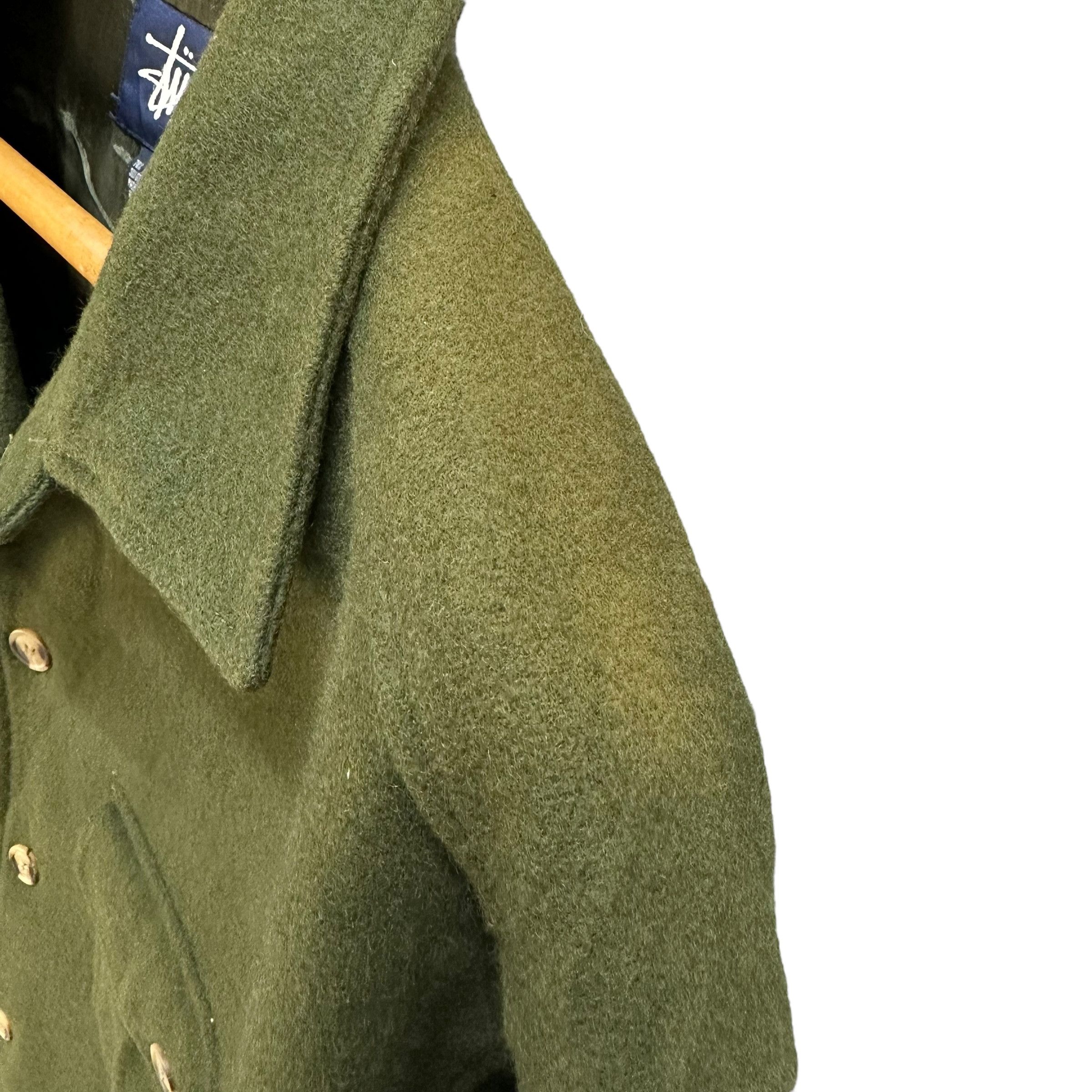 Stussy 90’s STUSSY Workwear Green Wool Flannel Jacket #105-1460 Size US L / EU 52-54 / 3 - 8 Thumbnail