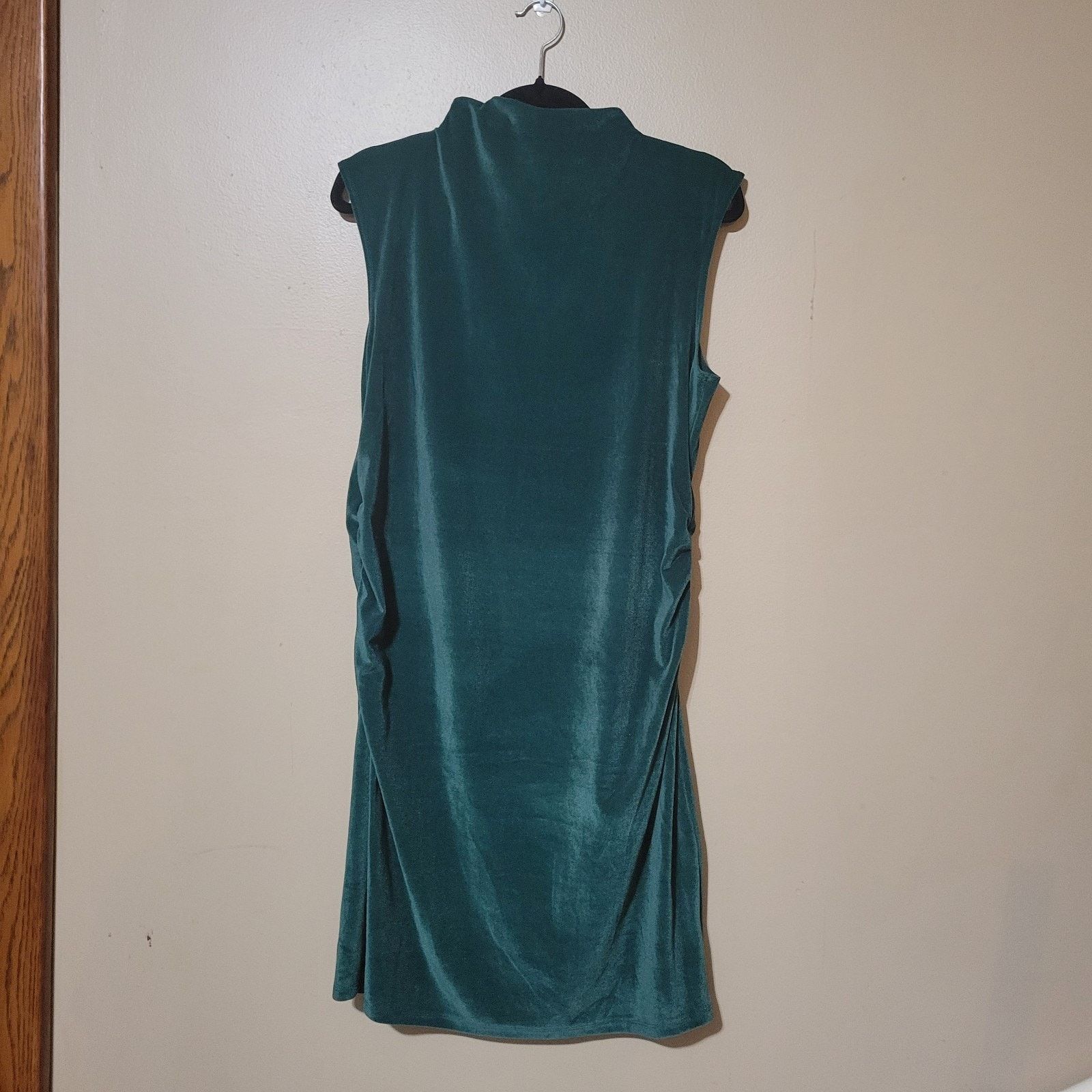 & Other Stories NEW A New Day Women's XL Velvet Ruched Dress Green Plus Size XL / US 12-14 / IT 48-50 - 1 Thumbnail