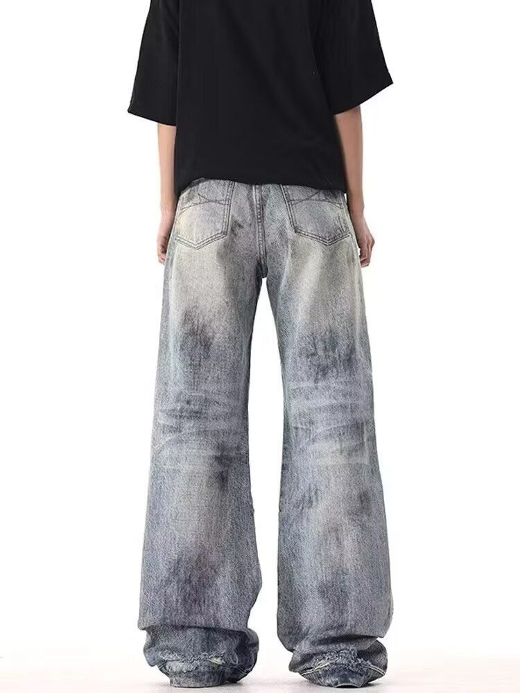 Japanese Brand × Jean Retro hip-hop wide leg high street jeans Size US 32 / EU 48 - 4 Thumbnail
