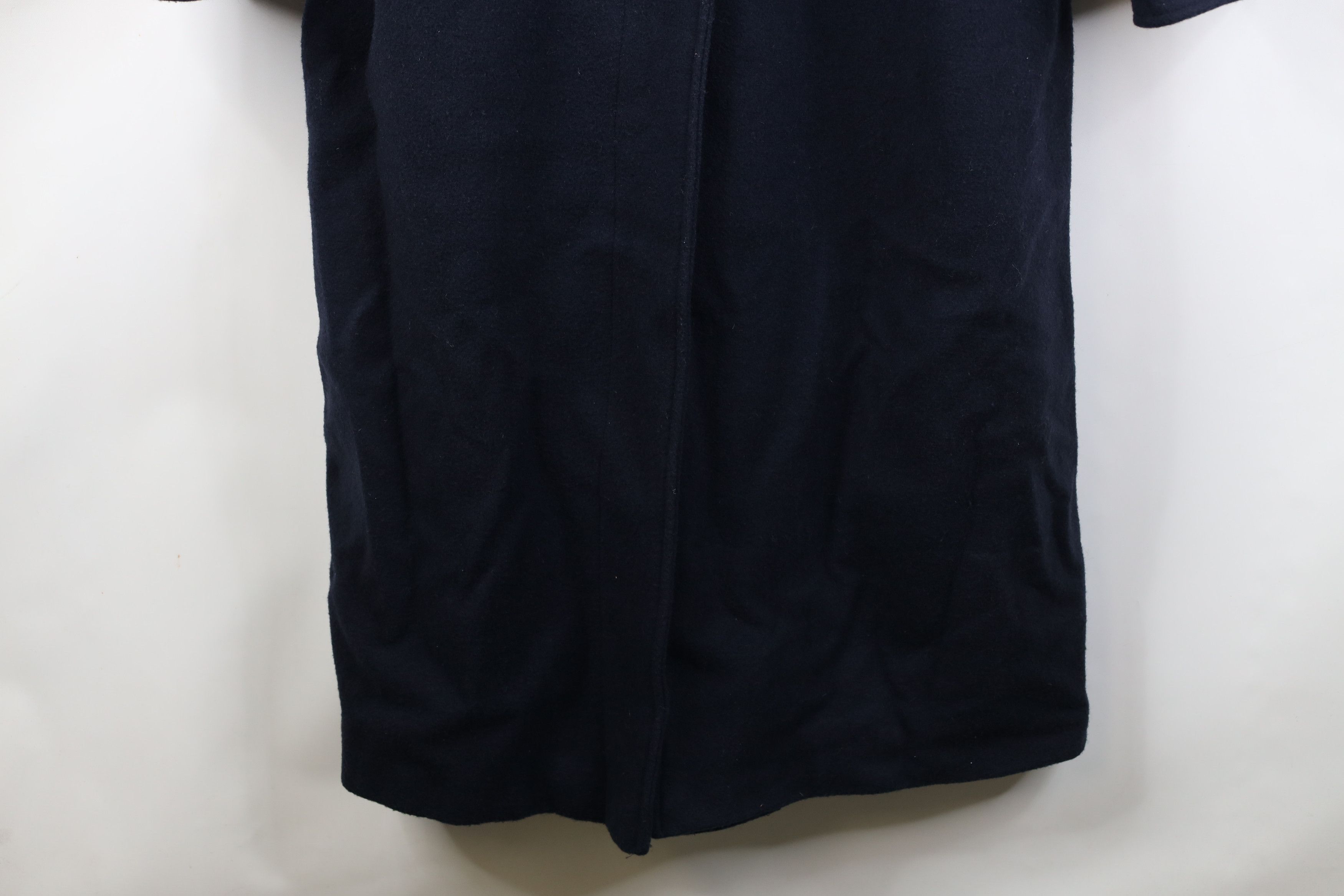Vintage Vintage 90s Streetwear Wool Full Length Coat Jacket Blue Size XXL / US 16-18 / IT 52-54 - 4 Thumbnail