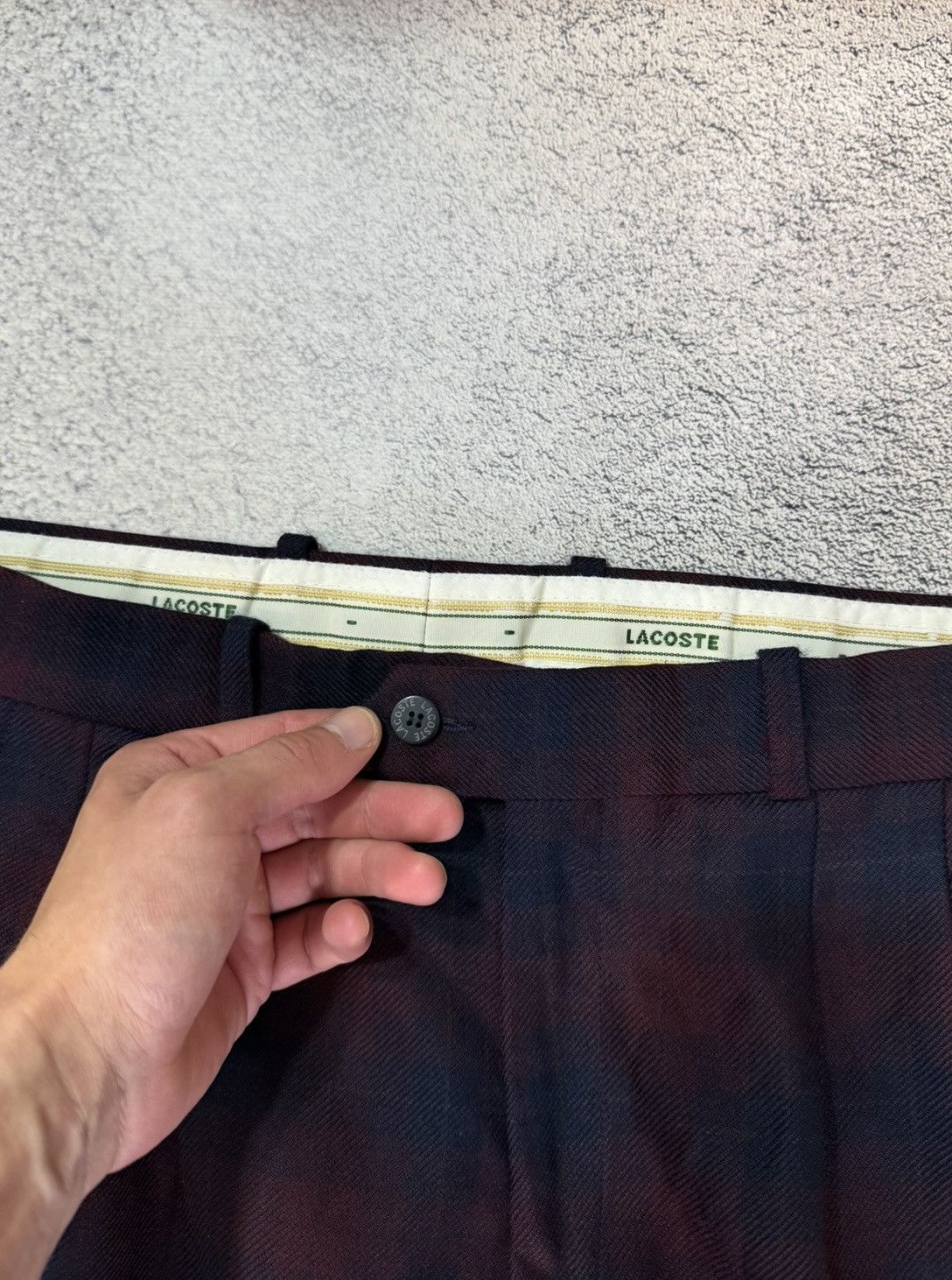 Lacoste Vintage Lacoste Pants Trousers Men Made In France Wool Plaid Size US 30 / EU 46 - 19 Thumbnail