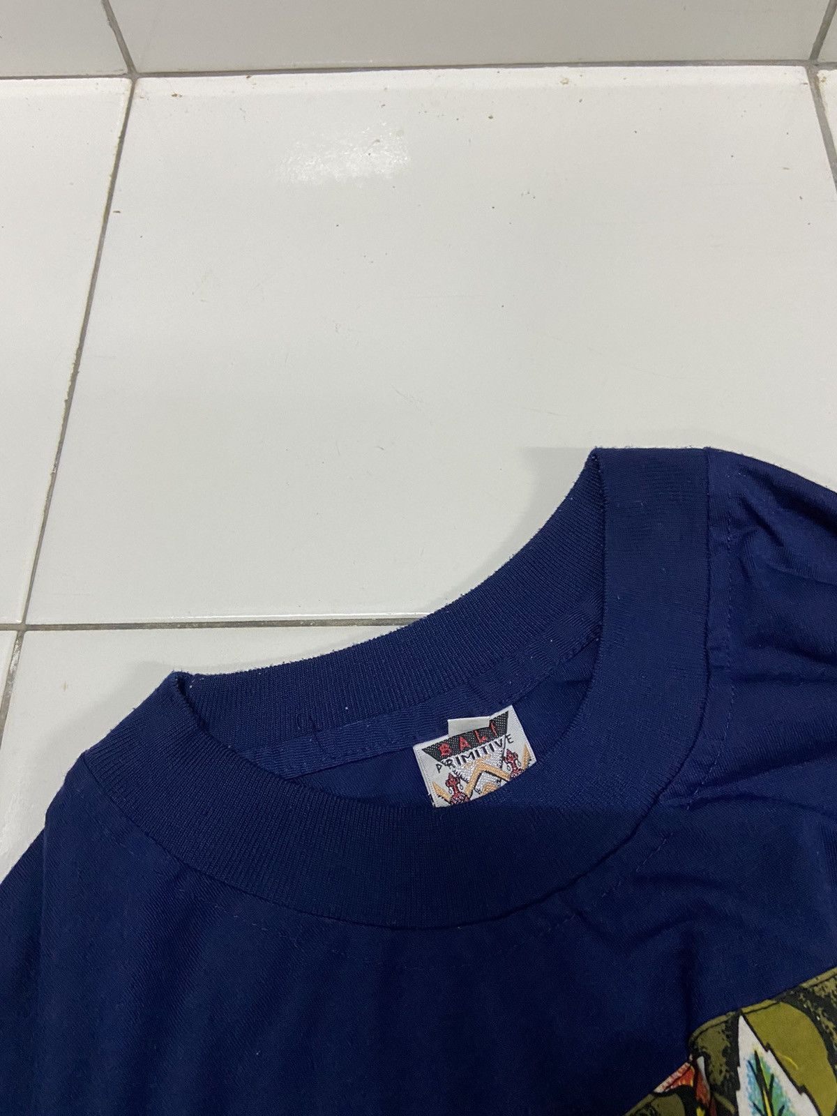 Handmade VINTAGE BALI PRIMITIVE HANDMADE ART SHORT SLEEVE TEE SHIRT Size US L / EU 52-54 / 3 - 10 Thumbnail