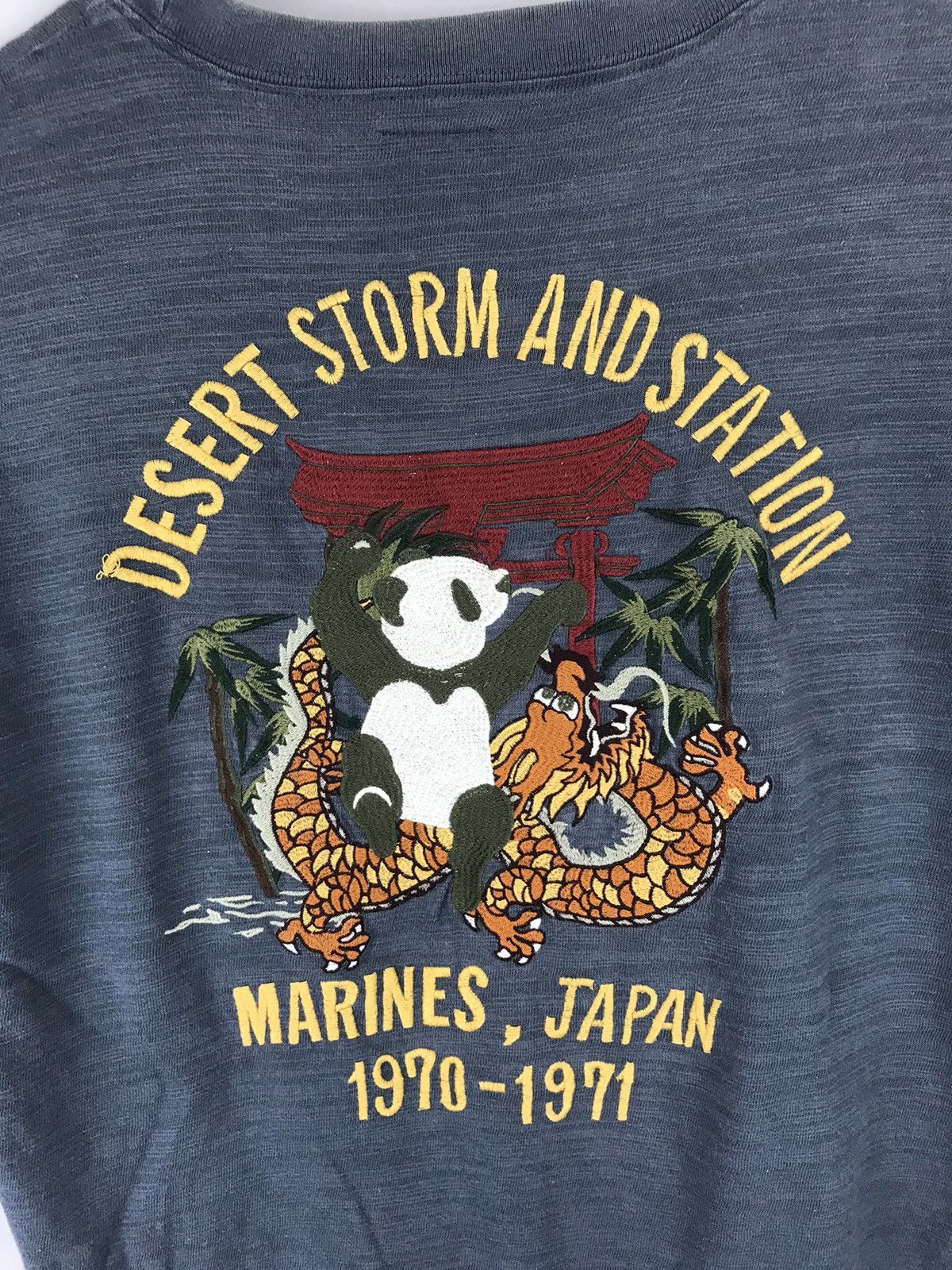 Japanese Brand × Vintage Vtg Desert Storm And Station Marines Japan Embroidery Tshirt Size US M / EU 48-50 / 2 - 7 Thumbnail