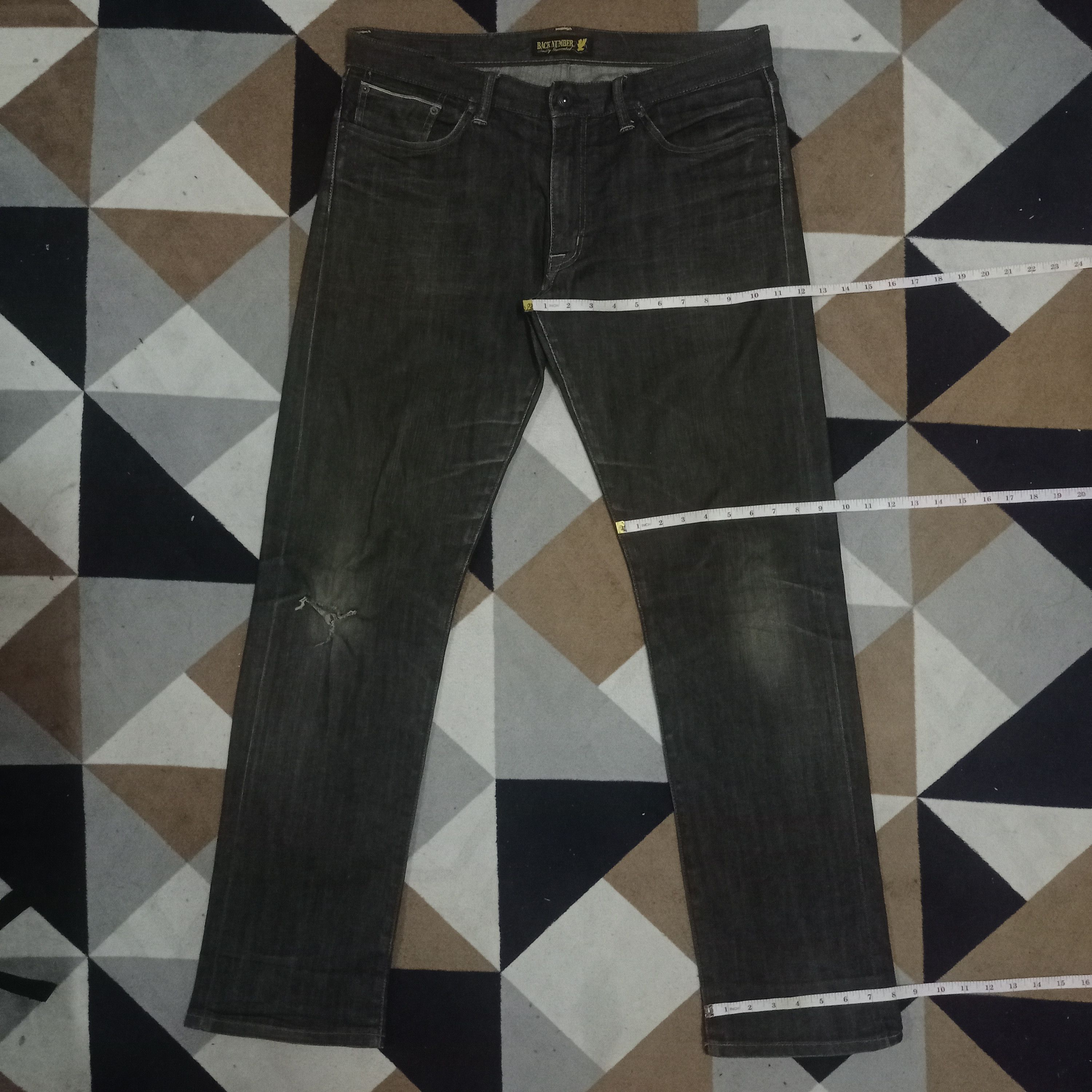 Japanese Brand Vintage Japanese Back Number Selvedge Loose Jeans Size US 37 - 11 Thumbnail
