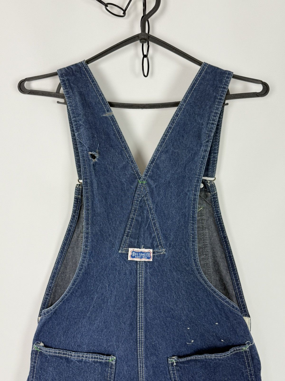 Vintage 1980ʼs Vintage Big Smith Blue Denim Bib Overalls 30X30 Size US 30 / EU 46 - 6 Thumbnail
