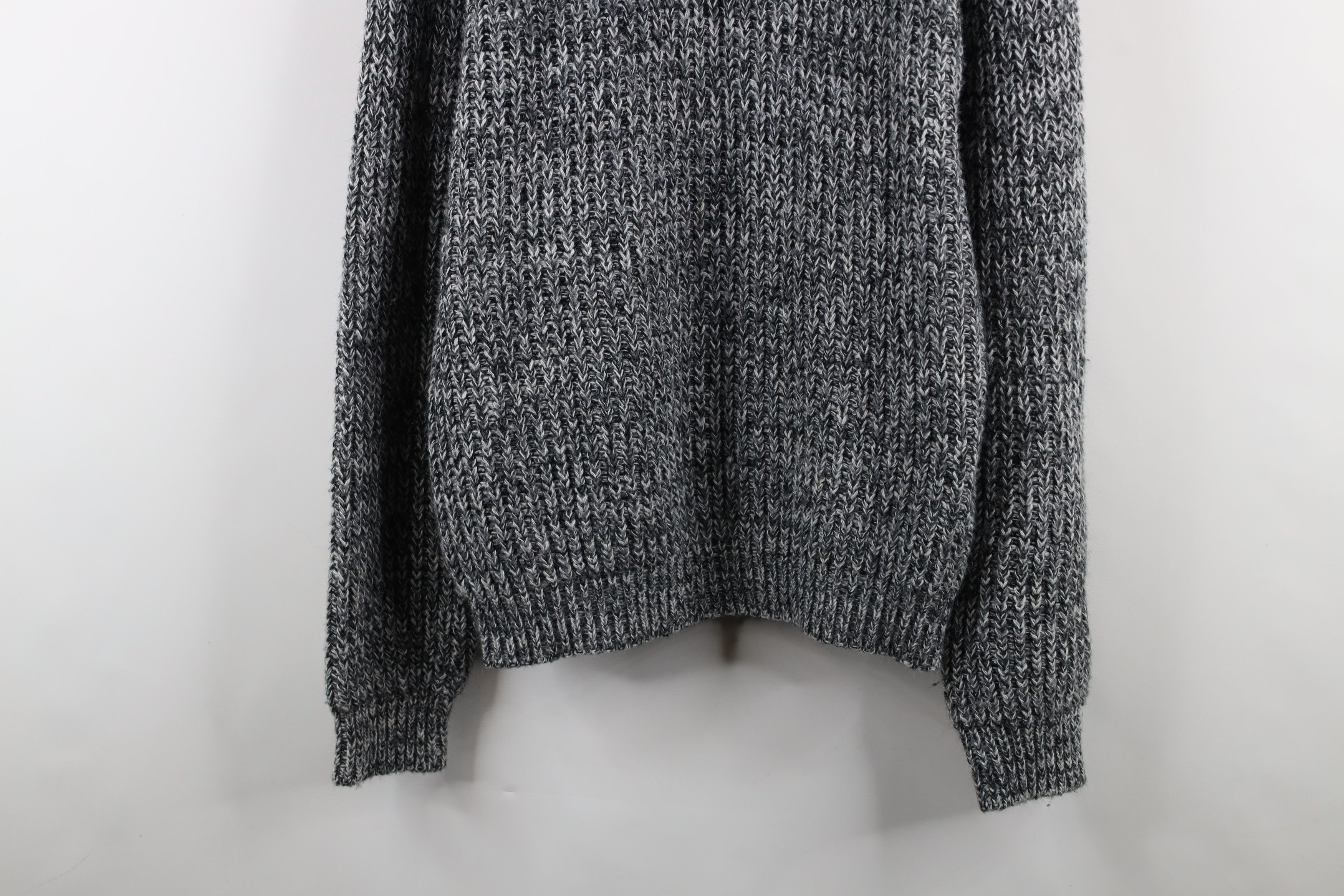 Vintage Vintage 90s Streetwear Ribbed Knit Crewneck Sweater Gray Size US L / EU 52-54 / 3 - 3 Thumbnail
