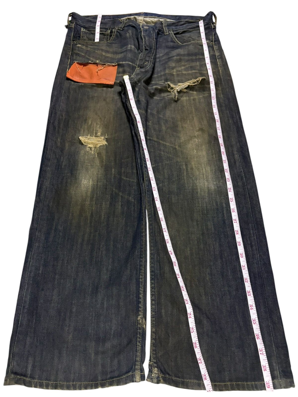 Levi's Vintage 90s Levis 503 Rusty Mud Wash Distressed Baggy Jeans Size US 34 / EU 50 - 11 Thumbnail