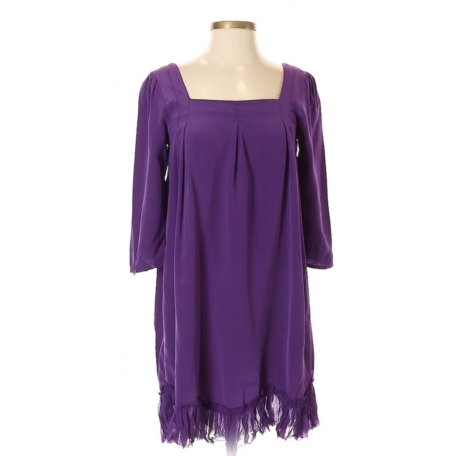 Other Madison Marcus Dark Purple Silk Shift Dress - Size Small Size S / US 4 / IT 40 - 1 Thumbnail