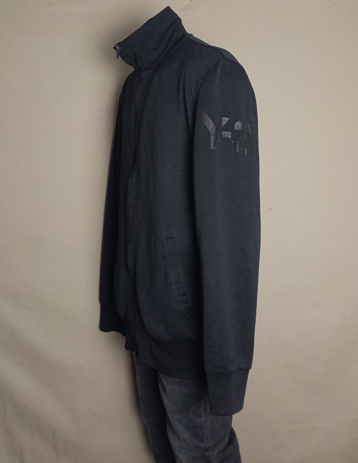 Adidas × Japanese Brand × Yohji Yamamoto Adidas Y-3 Yohji Yamamoto Mens Black Poly Track Zip Jacket Size US XL / EU 56 / 4 - 5 Thumbnail