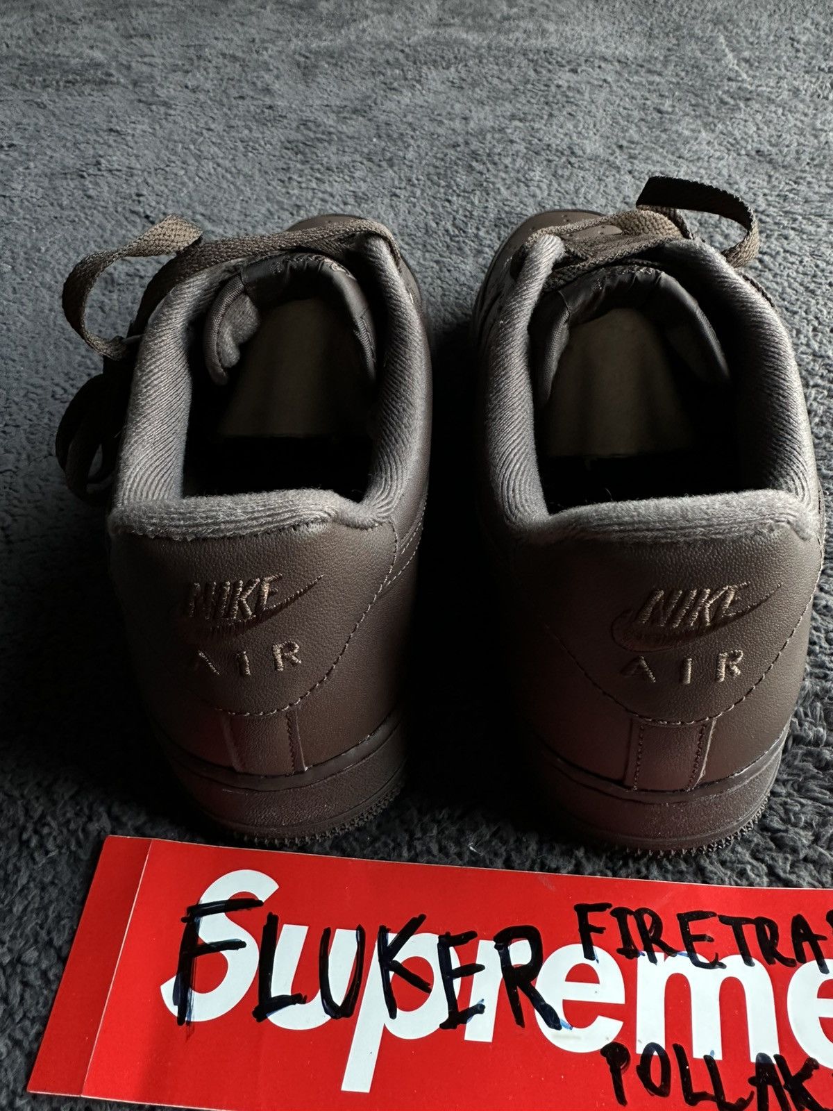 Nike × Supreme Supreme x Nike Air Force 1 Low Baroque Brown size 10 US new Size US 10 / EU 43 - 4 Thumbnail