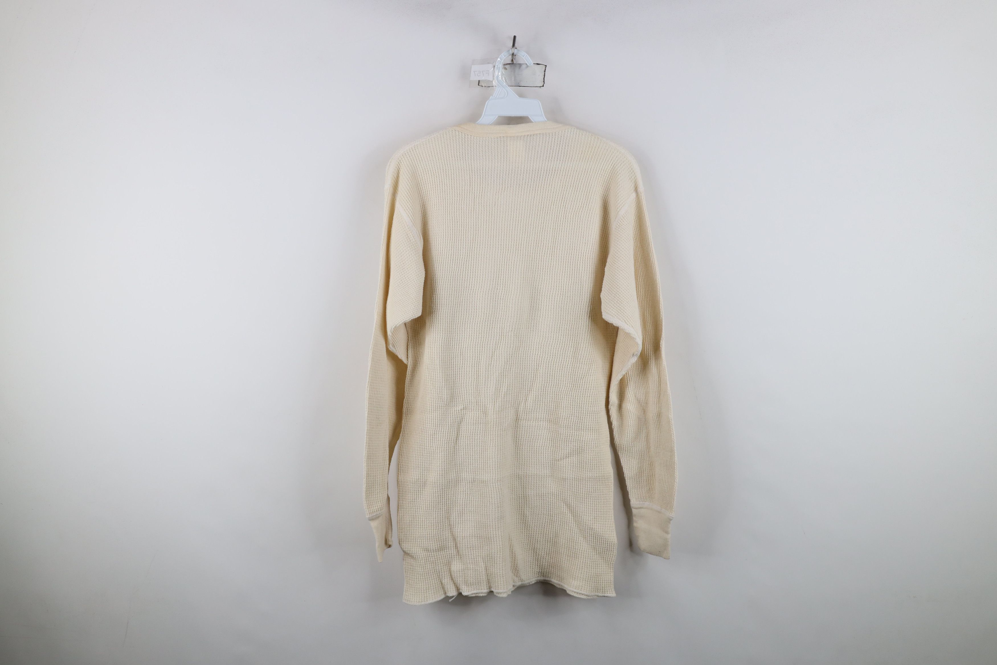 Vintage Vintage 90s Streetwear Waffle Knit Long Sleeve T-Shirt Size US XL / EU 56 / 4 - 12 Thumbnail