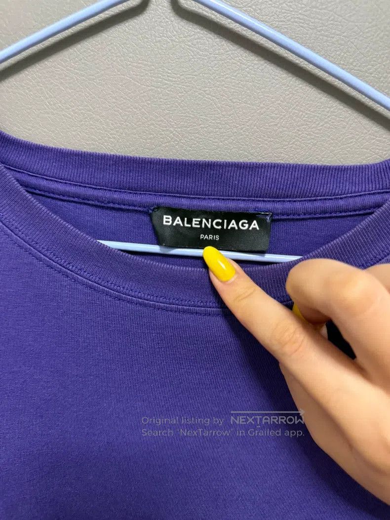 Balenciaga Balenciaga Cola Short Sleeve, Men's Blue, Size L Size US L / EU 52-54 / 3 - 4 Thumbnail