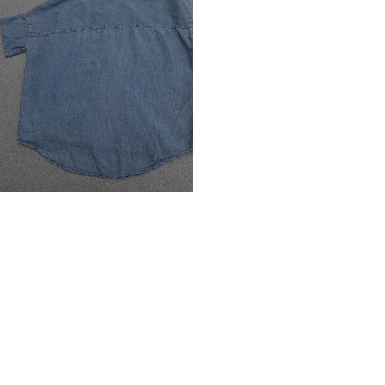 Madewell VINTAGE MADEWELL Shirt Womens Small Chambray Cap Sleeve Front Pocket Cotton Linen Size S / US 4 / IT 40 - 9 Thumbnail