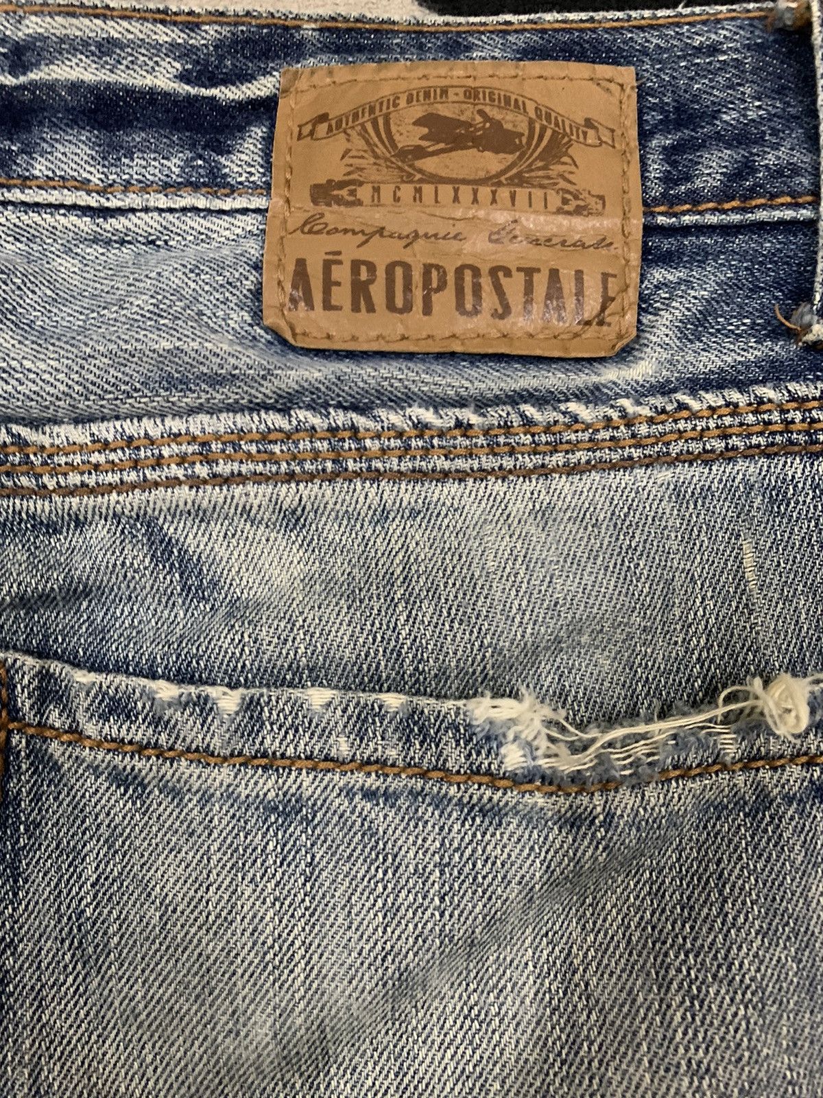 Aeropostale Vintage Aeropostale Mud Wash Distressed Grunge Jeans Size US 30 / EU 46 - 12 Thumbnail