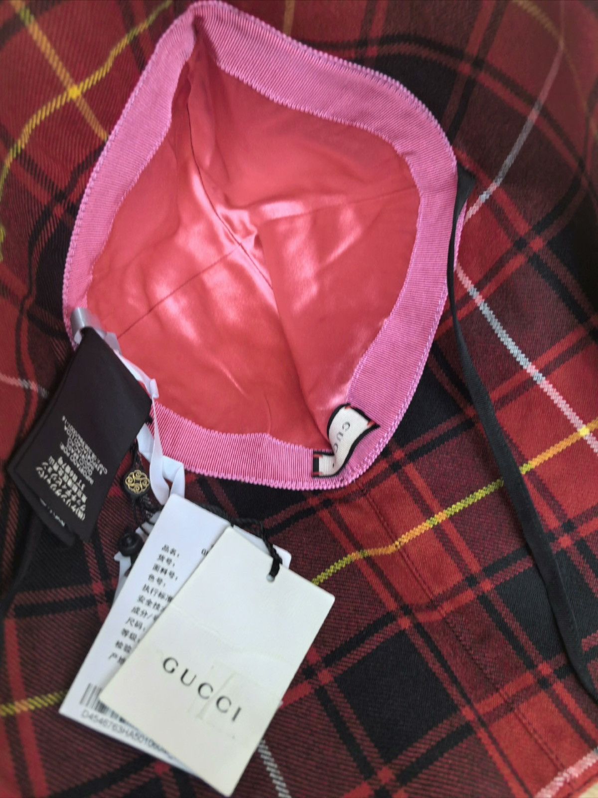 Gucci Rare Runway Gucci Tartan Wool Embroidered Hat Size ONE SIZE - 6 Thumbnail