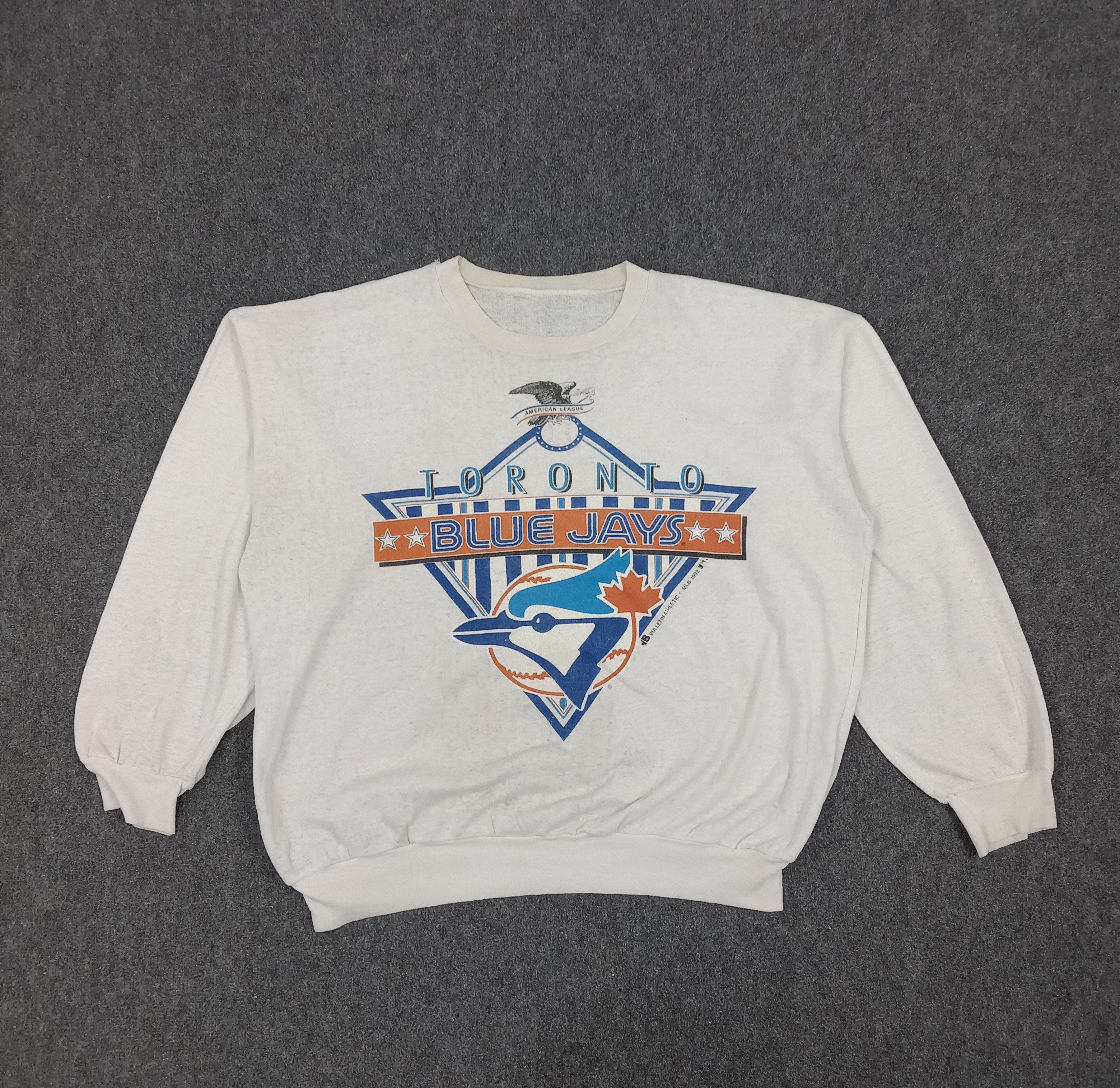 MLB × Vintage Vintage 90's Toronto Blue Jays Baseball MLB Team Sweatshirt Size US XL / EU 56 / 4 - 1 Thumbnail