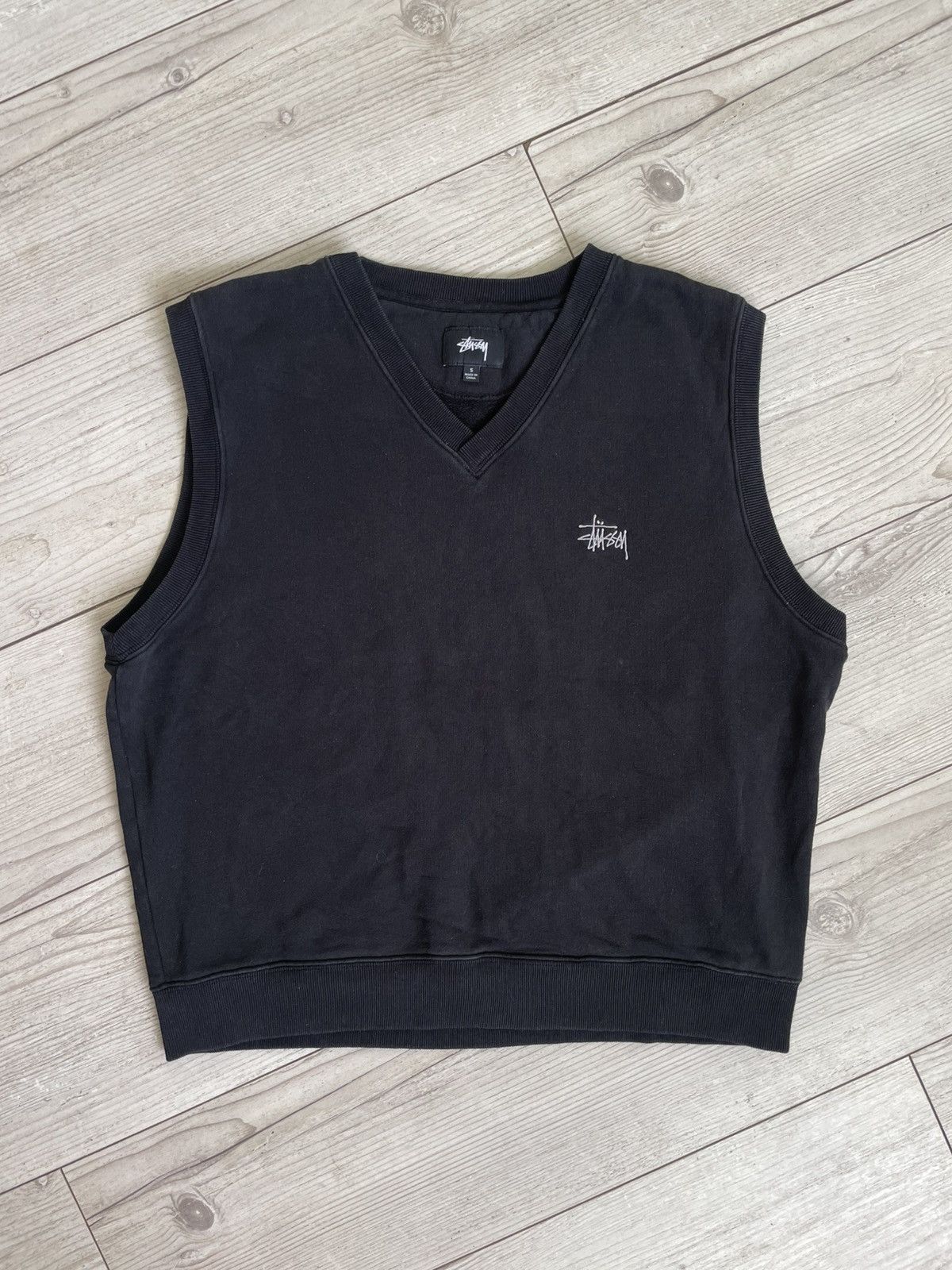 Stussy × Vintage Stussy Fleece Sweater Vest Size US S / EU 44-46 / 1 - 3 Thumbnail