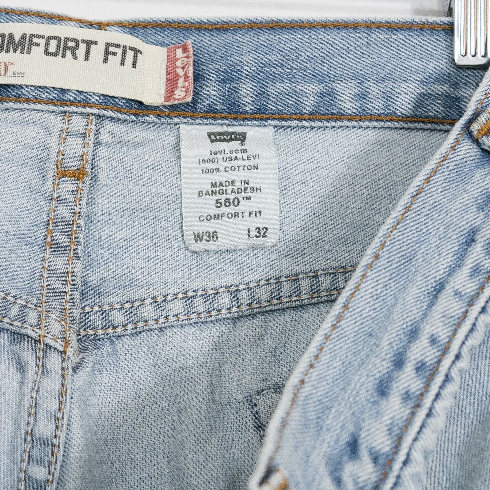 Levi's × Vintage Vintage Y2K Levis 560 Jeans 36x30 Distressed Relaxed Tapered Size US 36 / EU 52 - 9 Thumbnail
