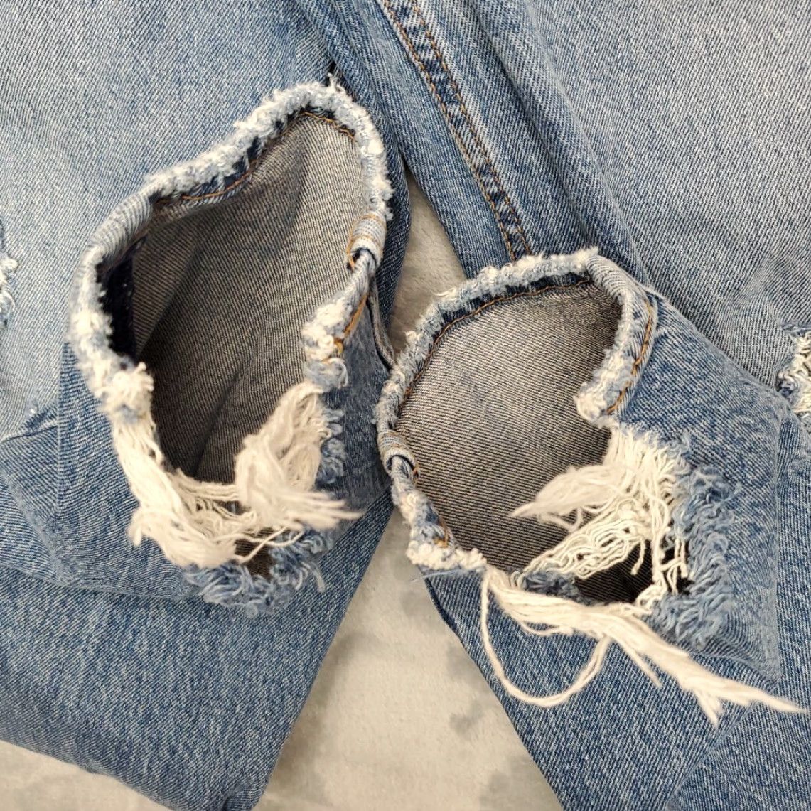 Abercrombie & Fitch Abercrombie & Fitch Jeans Womens 24 Blue Denim Mom High Rise Curve Love Y2K Pant Shoes Size 42" / US 20 - 3 Thumbnail
