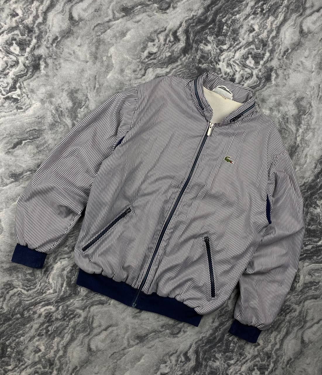 Lacoste Vintage Chemise Lacoste Bomber Jacket Striped Size US M / EU 48-50 / 2 - 1 Thumbnail