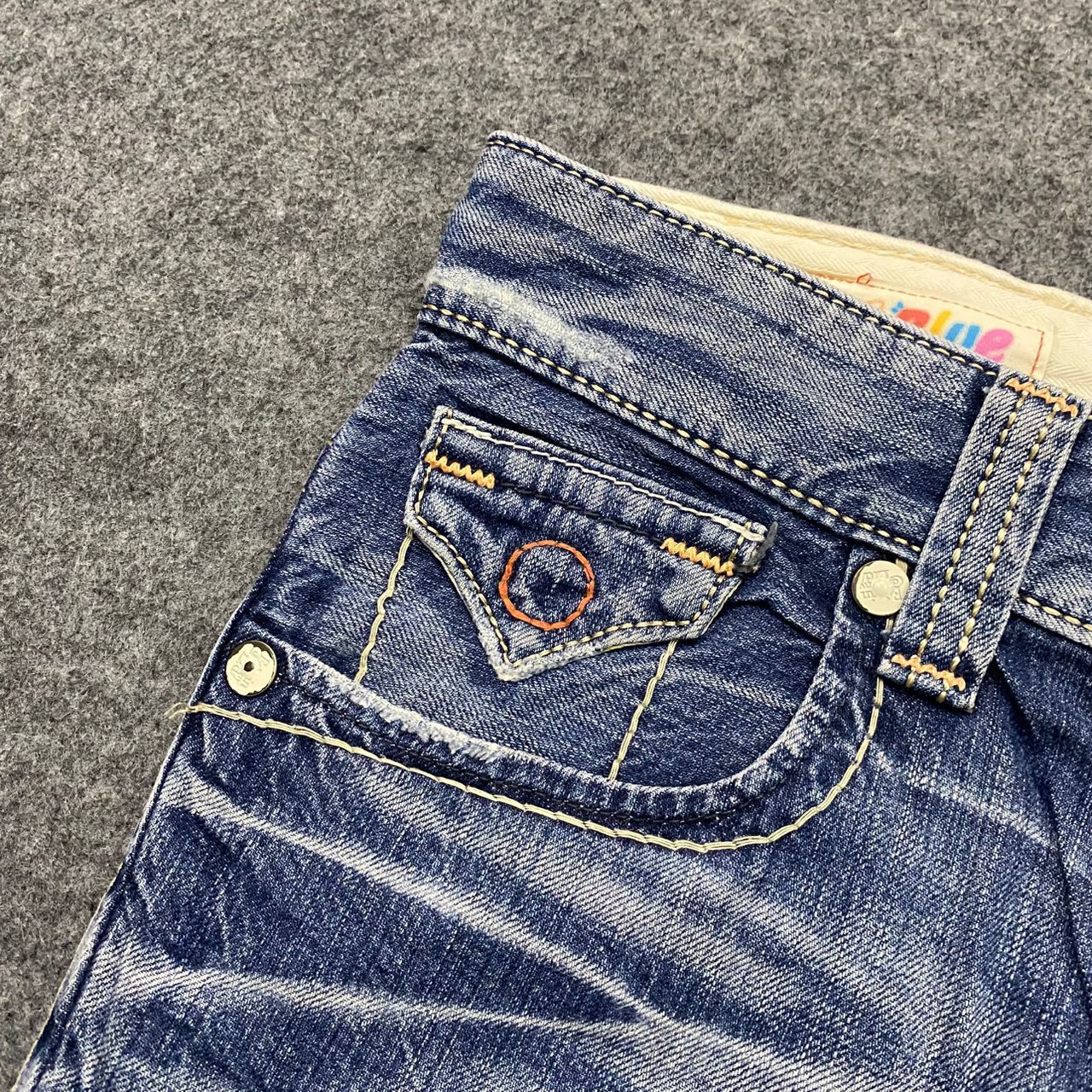 Edwin Vintage 90s Edwin Blue Trip Distressed Denim Size 32" / US 10 / IT 46 - 9 Thumbnail