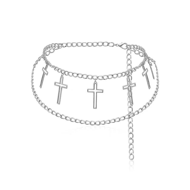 Jewelry Metal Cross Vintage Punk Goth Waist Chains Size ONE SIZE - 2 Thumbnail