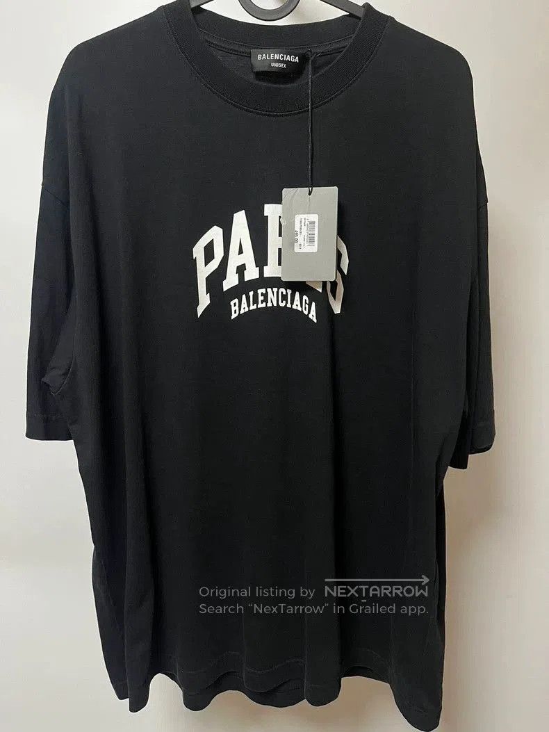 Balenciaga Balenciaga Paris Logo Black Short Sleeve. Size US M / EU 48-50 / 2 - 1 Thumbnail