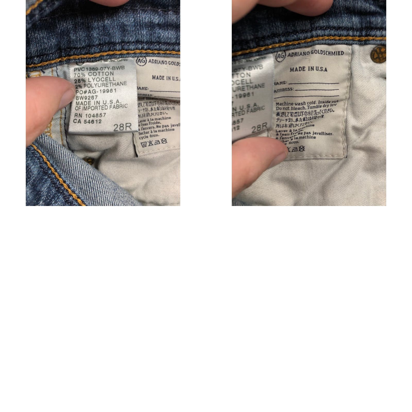 Denime AG Adriano Goldschmied The Legging Super Skinny Jeans Women's 28 Blue Dark Wash 5-Pocket Denim Mid Rise Size 28" / US 6 / IT 42 - 9 Thumbnail