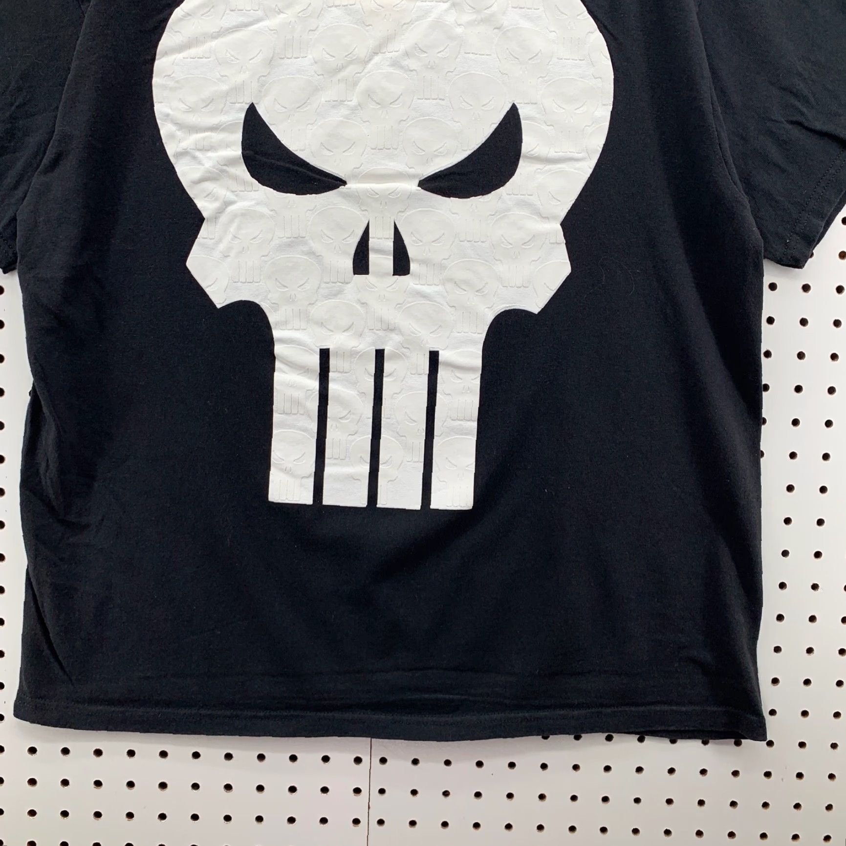 Vintage The Punisher Marvel Shirt Black Mens Large Embossed Graphic Movie 22.5x29 Size US XL / EU 56 / 4 - 6 Thumbnail