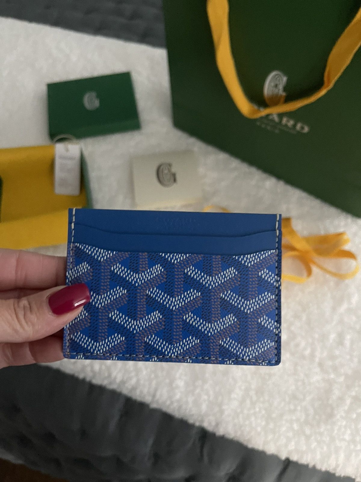 image of Goyard Blue Card Holder, Men's