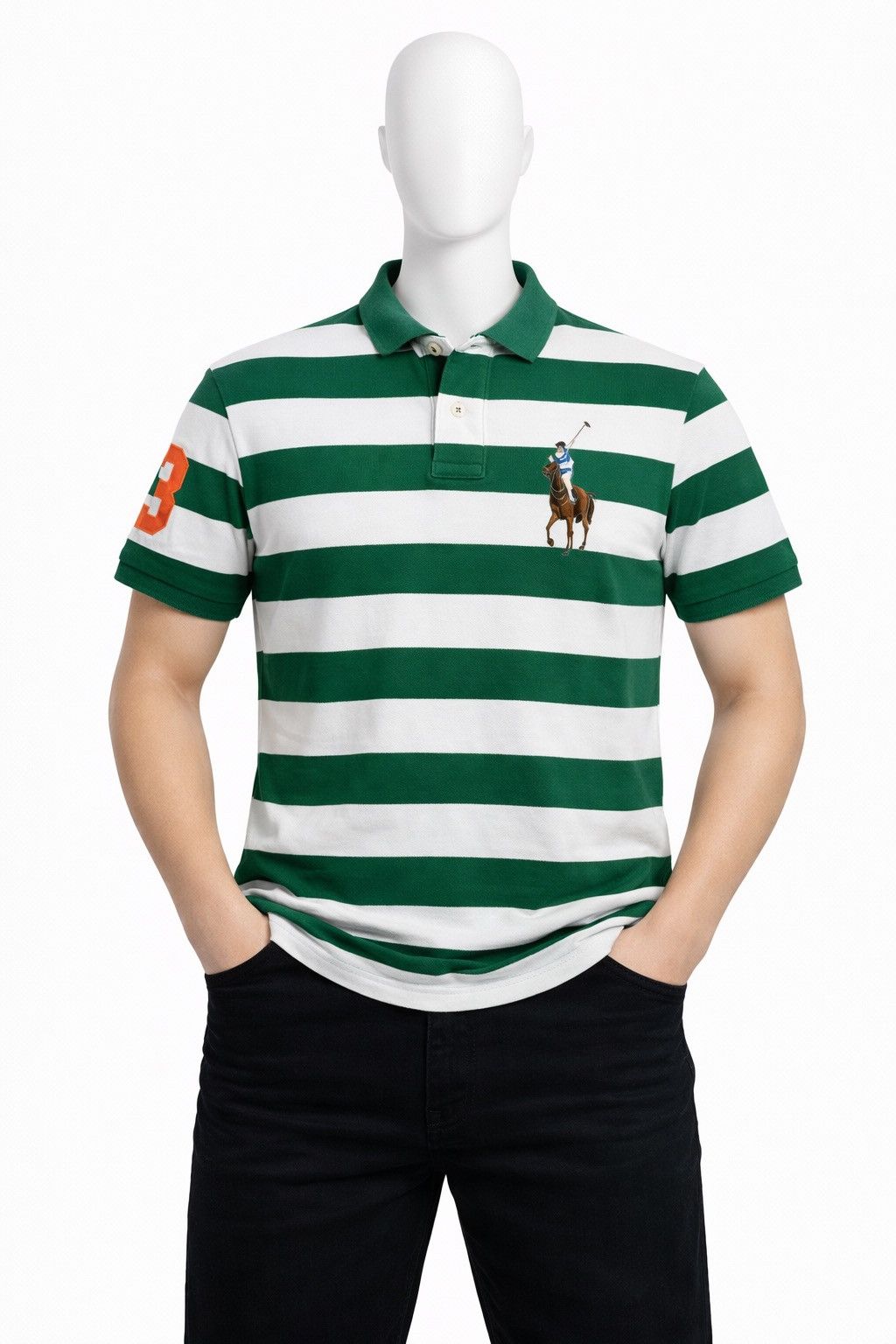 Polo Ralph Lauren Big Pony #3 Striped Polo Shirt Size M