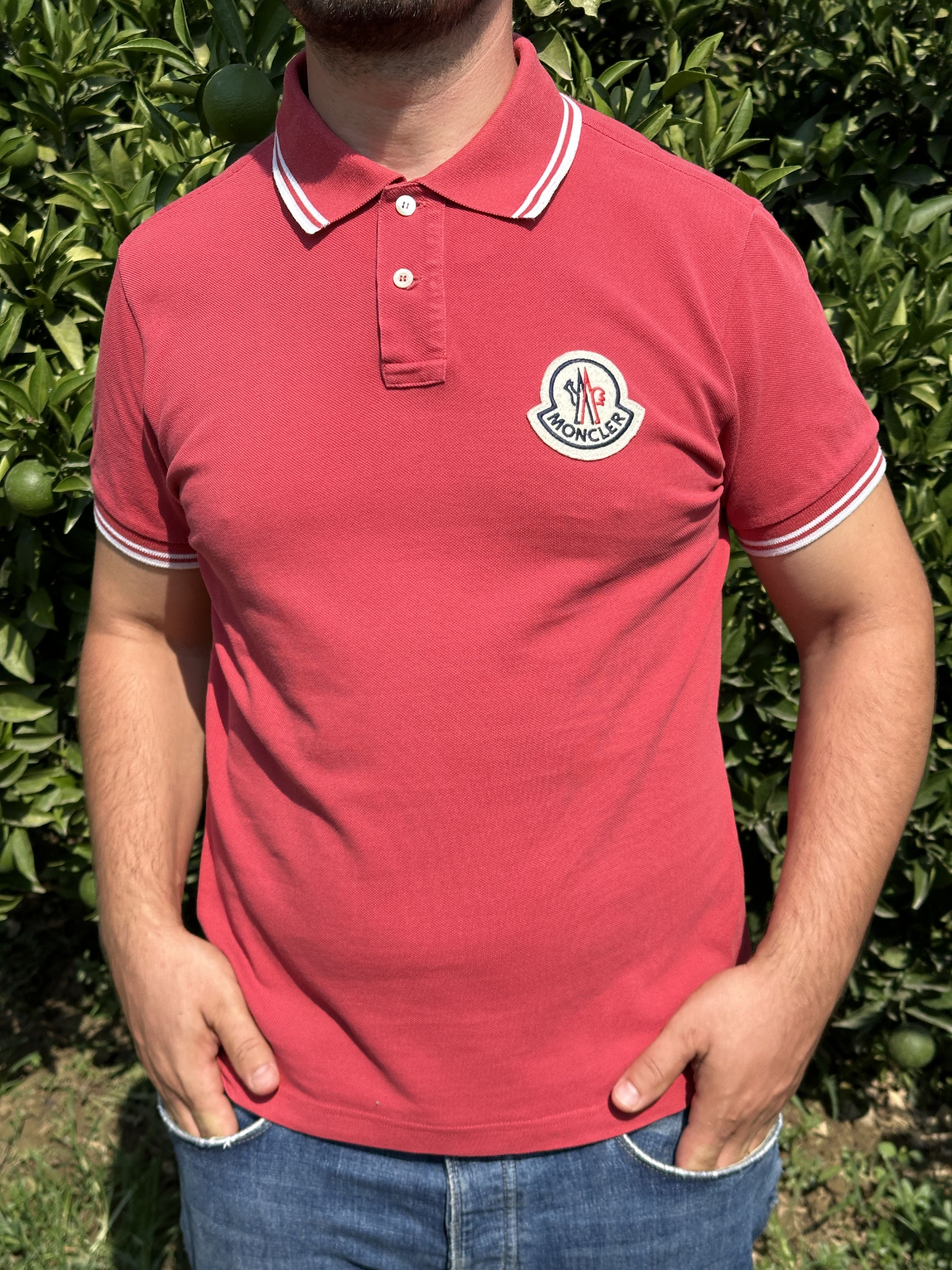 Moncler Moncler Polo Blouse Casual Short Sleeve Tee SlimFit Size L Size US L / EU 52-54 / 3 - 5 Thumbnail