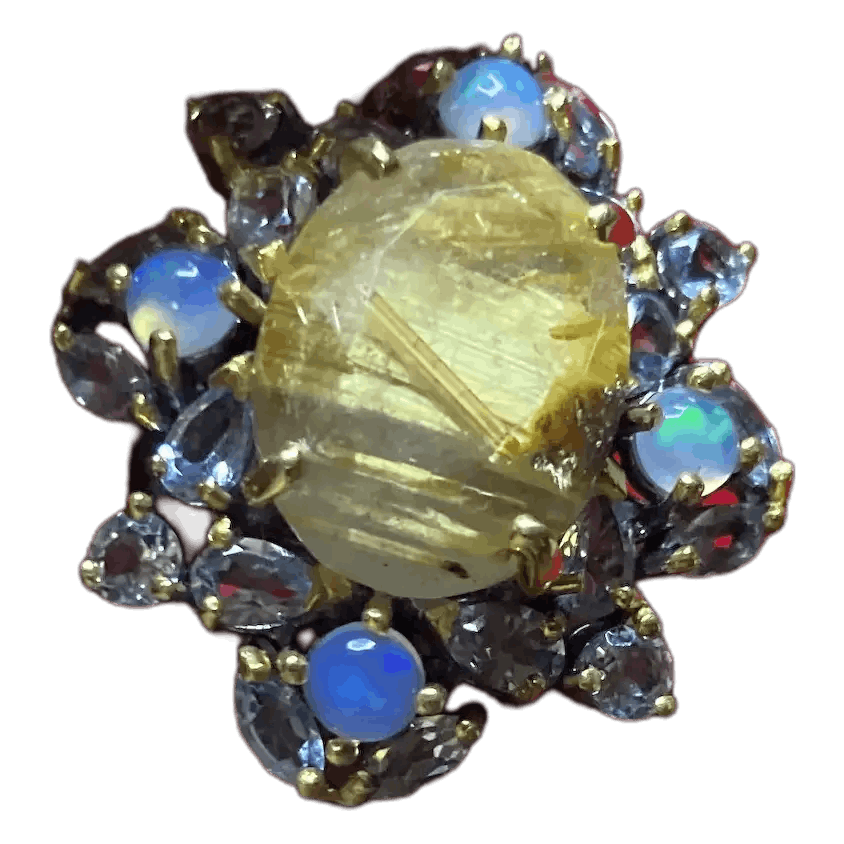 Other Golden Rutile Quartz Ring Size 8 Size ONE SIZE - 1 Preview