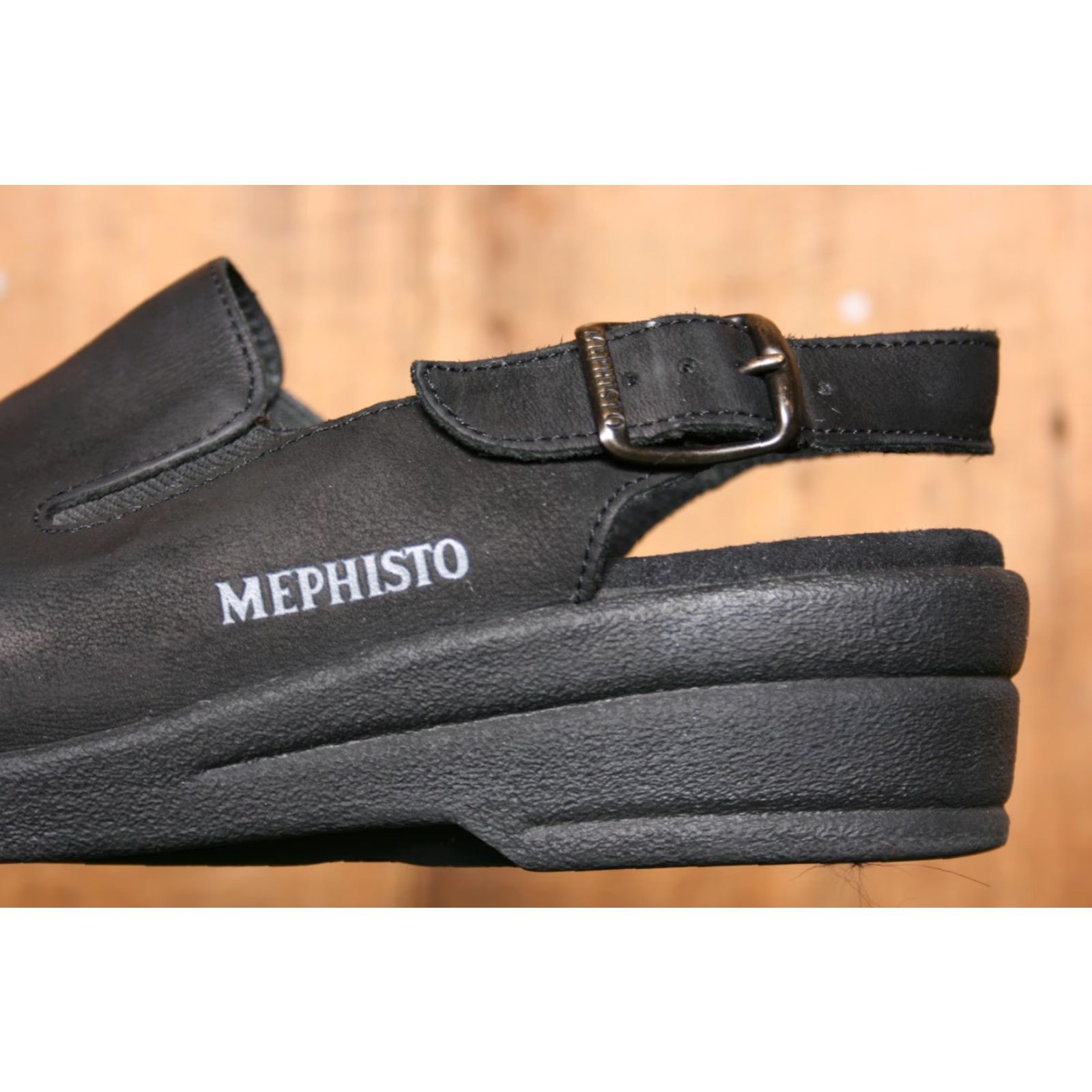 Mephisto VINTAGE Mephisto Nonny Black Nubuck Peep Toe Slingback Sandals EUR 37 ≈ US 7 Slingback Women Sandal Nubuck Mephisto Nonny Black 37 US7 Women Size US 7 / IT 37 - 7 Thumbnail
