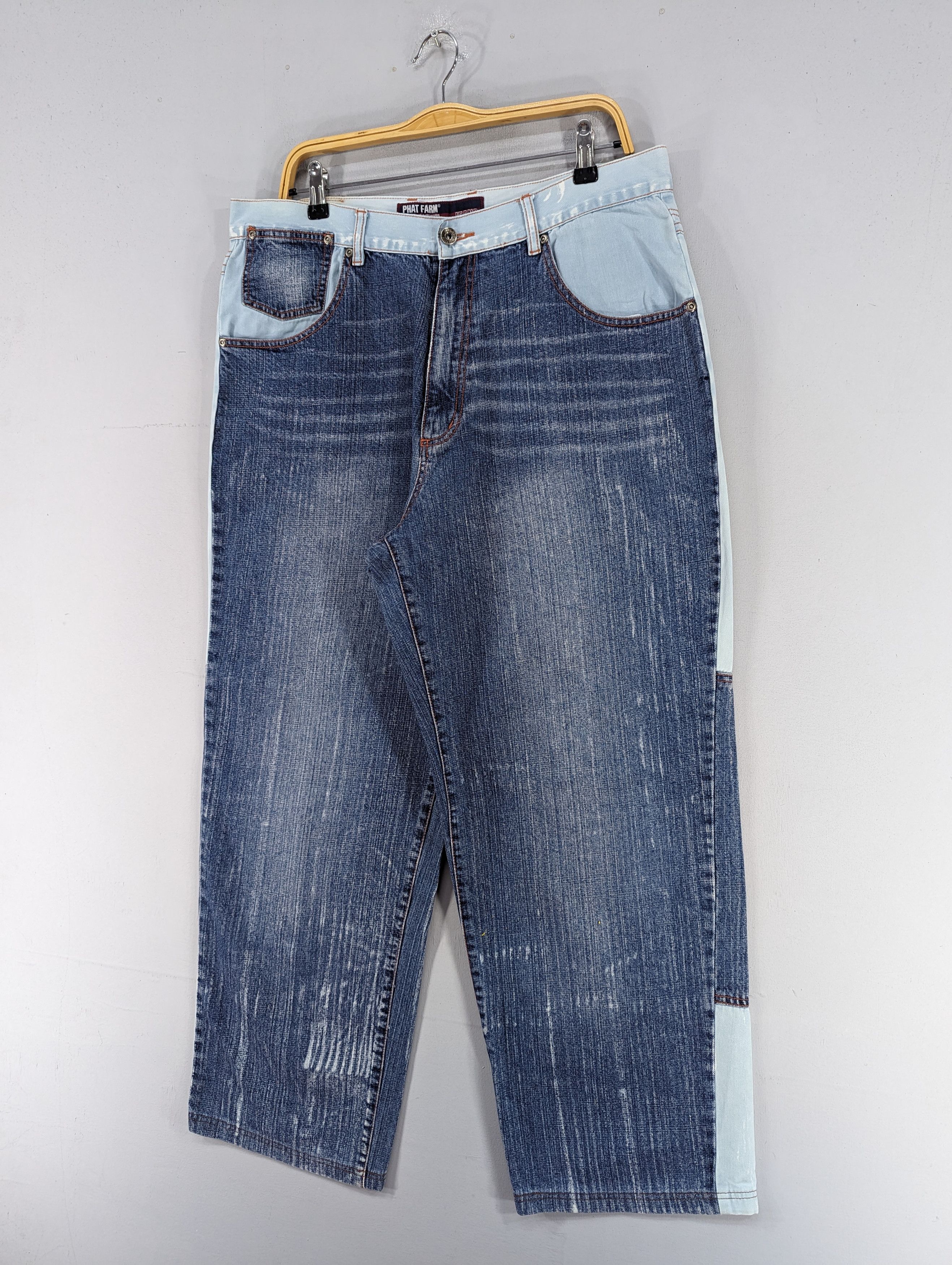 Phat Farm Vintage Phat Farm Patchwork Baggy Style Jeans Size US 36 / EU 52 - 9 Thumbnail