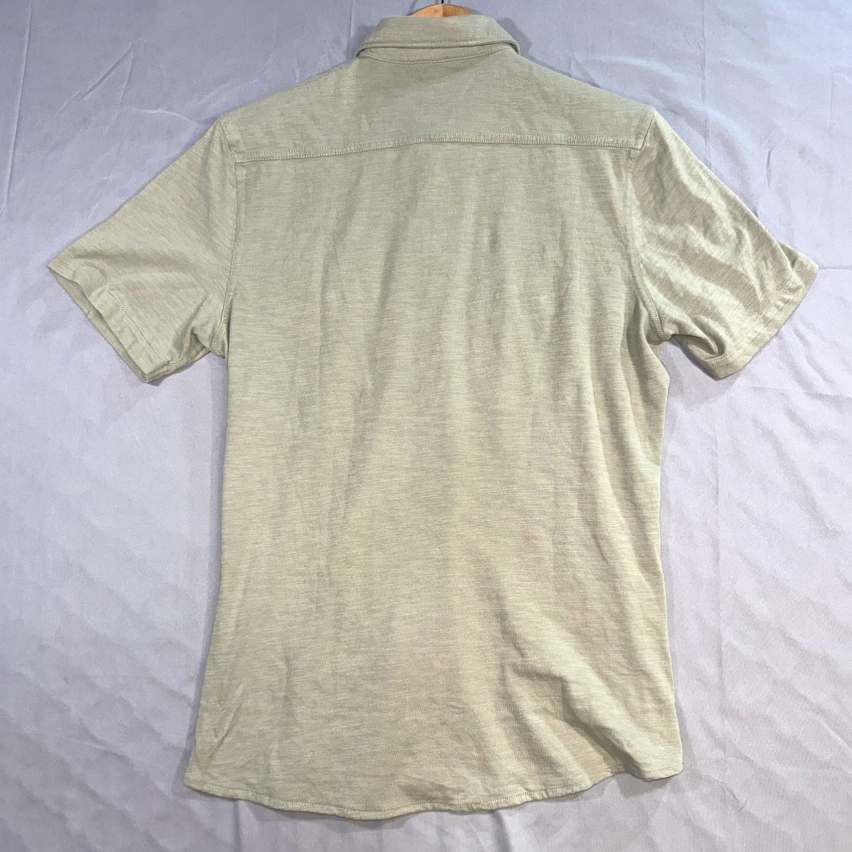 Faherty Faherty Shirt Mens Medium Green Short Sleeve Button-Up Casual Jersey Knit with Pockets Size US M / EU 48-50 / 2 - 2 Thumbnail