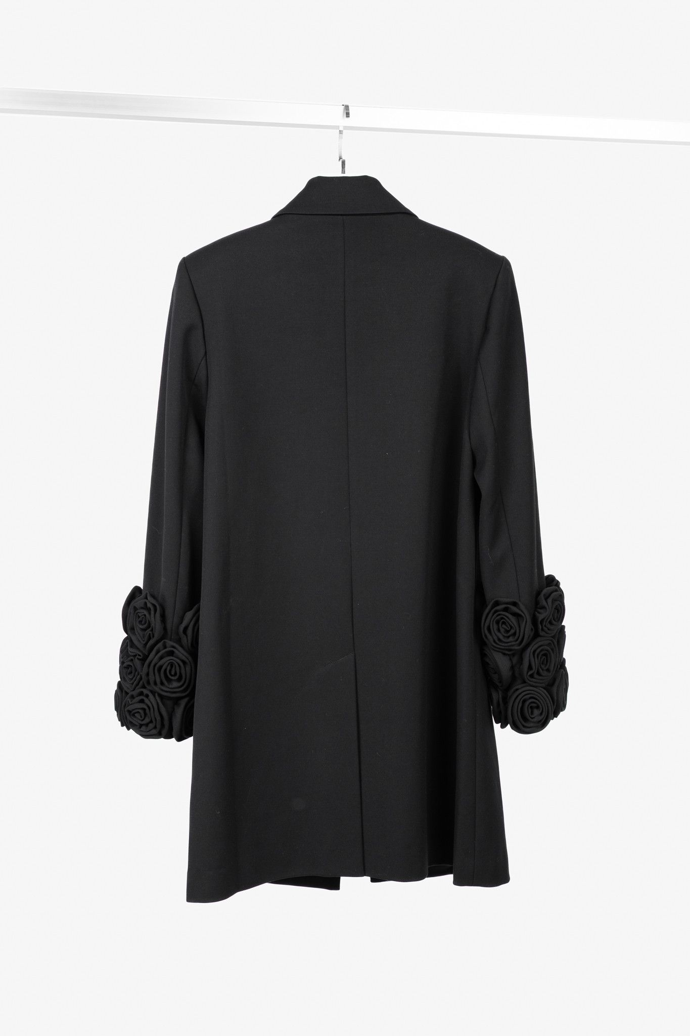 CAMI NYC CAMI NYC Noelani Black Rosette-Cuff Coat Size M / US 6-8 / IT 42-44 - 2 Thumbnail