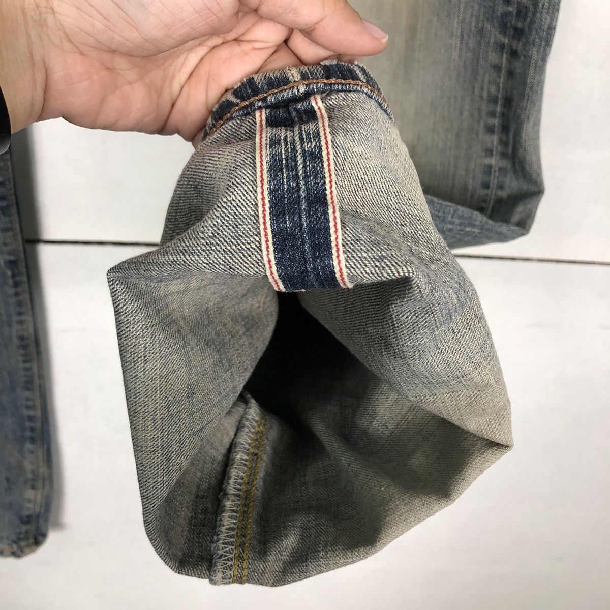 Japanese Brand 🔥90’s Distressed Denim Jeans Edwin Lot 505 Made in Japan Size US 38 / EU 54 - 13 Thumbnail