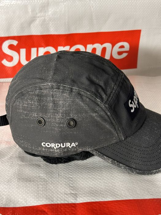 Supreme Supreme Coated Cordura Camp Cap Black SS22 | Grailed