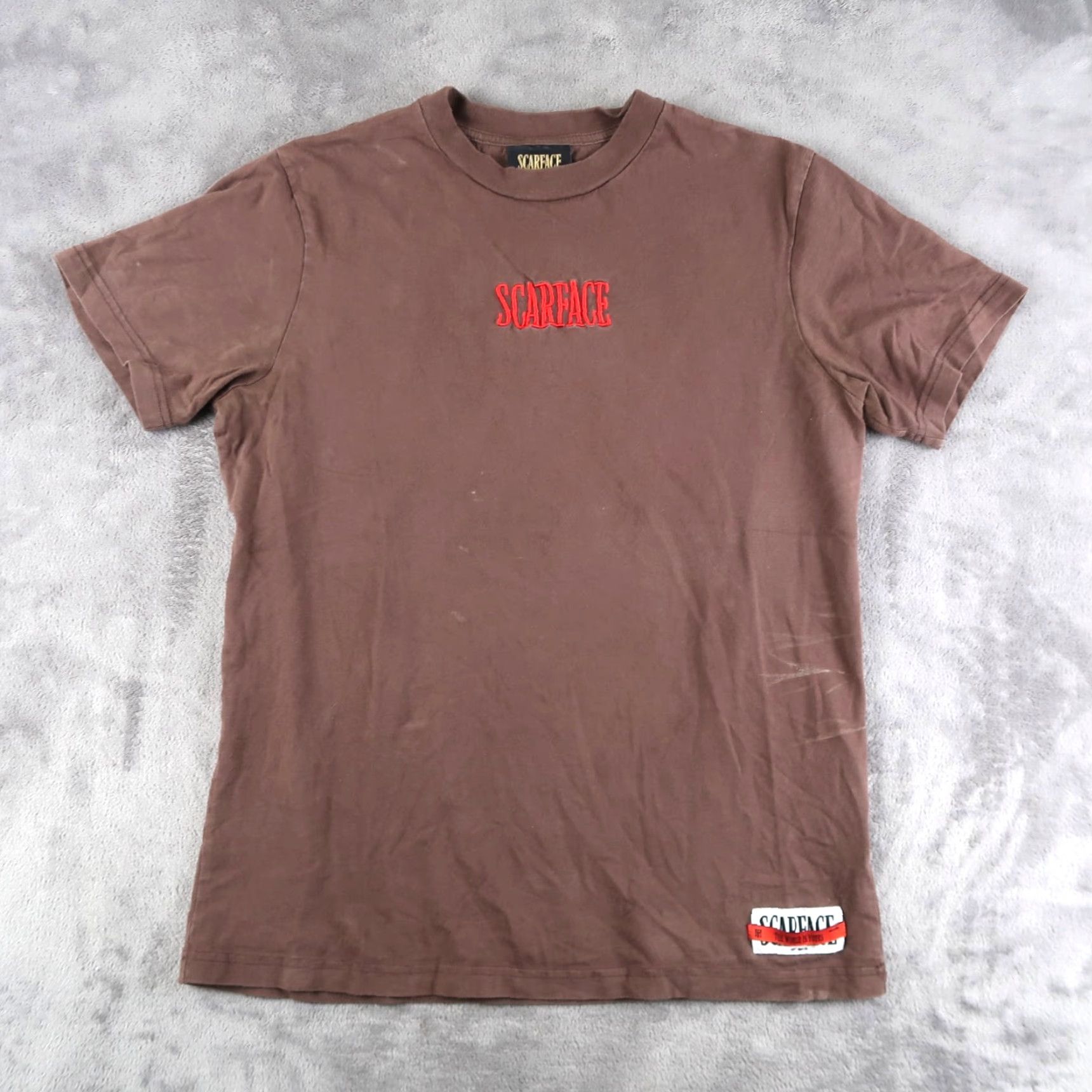 Palace Scarface T-Shirt Mens Shirt S Brown Graphic Print Scarface Tony Montana Movie Vintage No Size US S / EU 44-46 / 1 - 2 Thumbnail