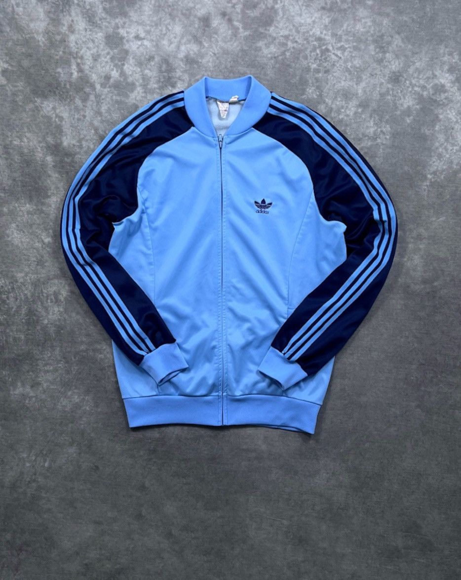 Adidas Adidas Light Blue Track Jacket made in france vintage adidas Size US L / EU 52-54 / 3 - 8 Thumbnail