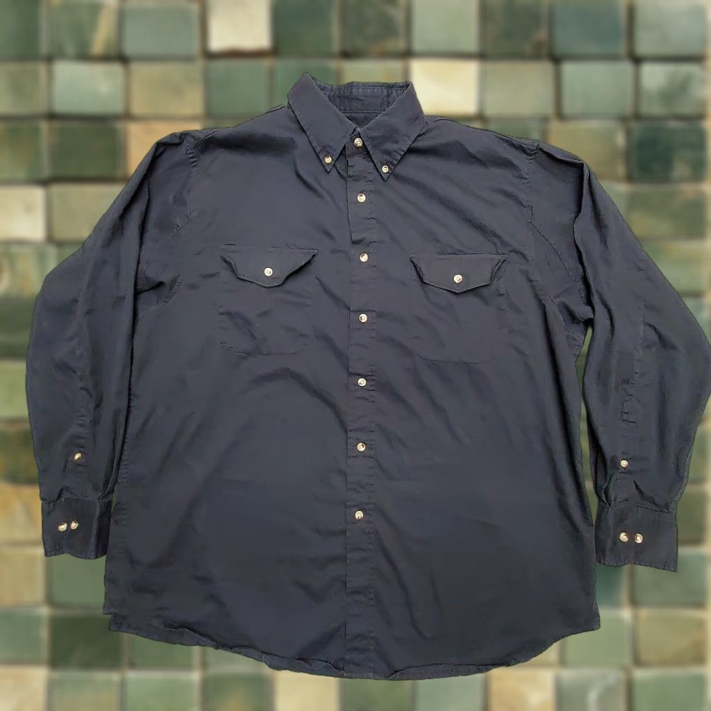 Walls VINTAGE Walls Ranch Wear Shirt Mens XL Black Long Sleeve Button Western Work Wear Cowboy Size US XL / EU 56 / 4 - 1 Thumbnail