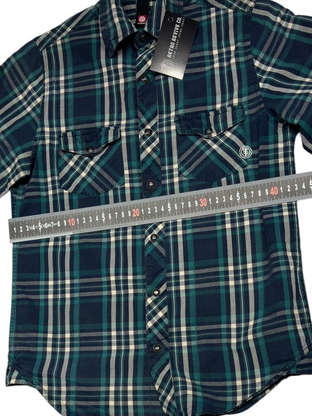 Element Element Shirt Men's UK Size XS Blue Plaid Pocket Embroidered Size US XS / EU 42 / 0 - 11 Thumbnail