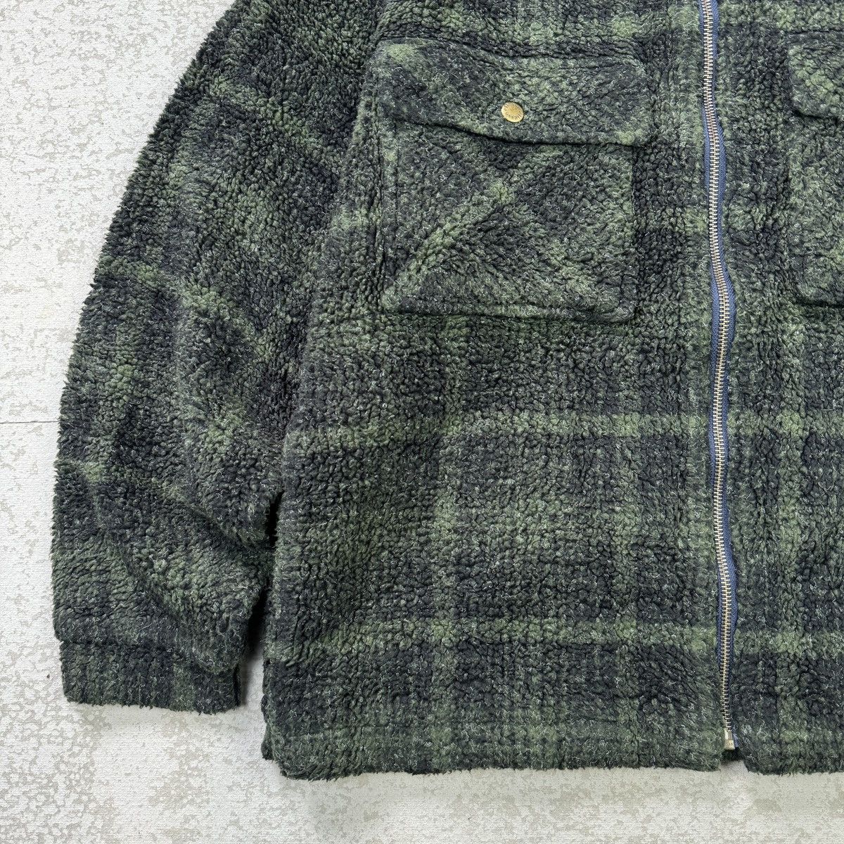 Ellesse × If Six Was Nine Ellesse Shadow Plaid Quilted Lining Fleece Zipper Jacket Size US M / EU 48-50 / 2 - 5 Thumbnail