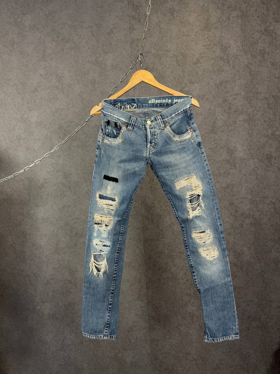Allsaints Allsaints vintage designer distressed denim jeans Size US 28 / EU 44 - 1 Thumbnail