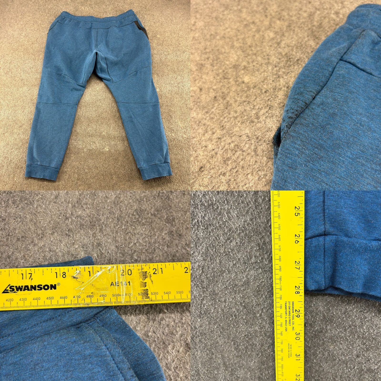 Nike Nike Pants Mens 3XL Blue Sweat Jogger Swoosh Logo Heather Tech Fleece Cotton Pants Size US 39 - 8 Thumbnail