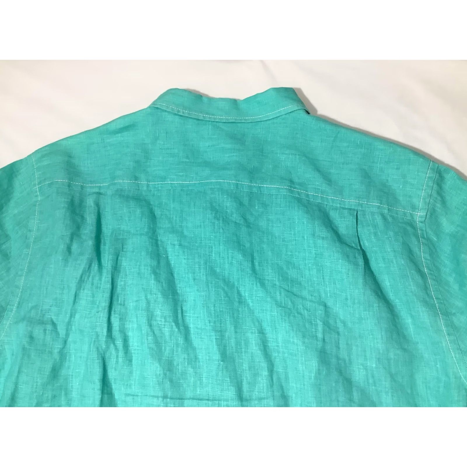 Tommy Bahama Tommy Bahama Shirt Mens 2XL Teal Linen Button Front Long Sleeve Beach Casual Shirt Men Size US XXL / EU 58 / 5 - 7 Thumbnail