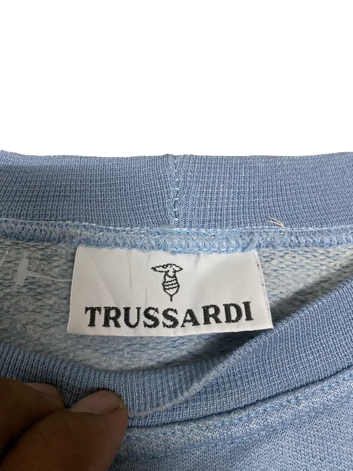 Trussardi × Vintage Offer‼️Vintage Trussardi Embroided Logo Sweatshirt Size US S / EU 44-46 / 1 - 3 Thumbnail